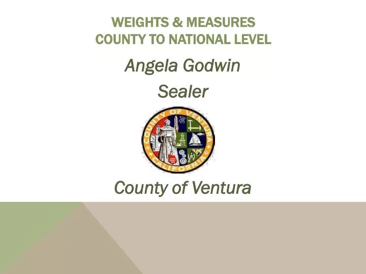 PPT Weights & Measures County to national level PowerPoint