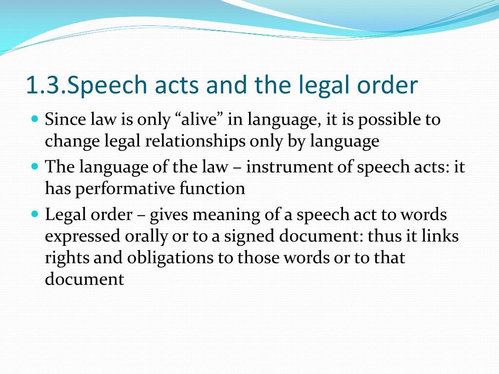 speech meaning in legal
