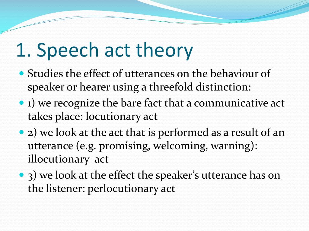 speech act legal definition