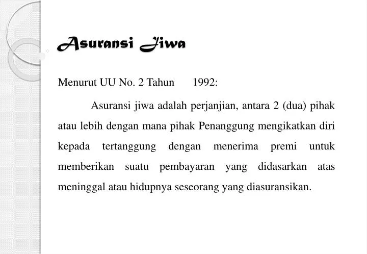 Ppt Asuransi Jiwa Powerpoint Presentation Free Download Id 4663495