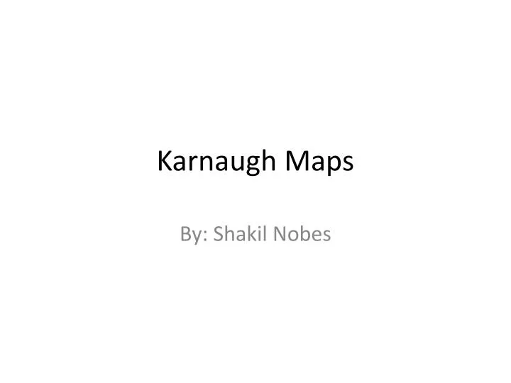 karnaugh maps n.