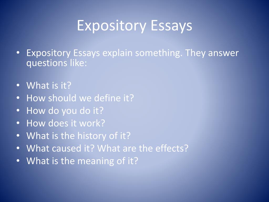 expository essay writing ppt