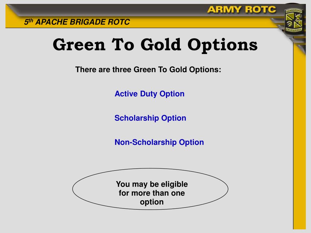 Army Green To Gold Packet Army Military
