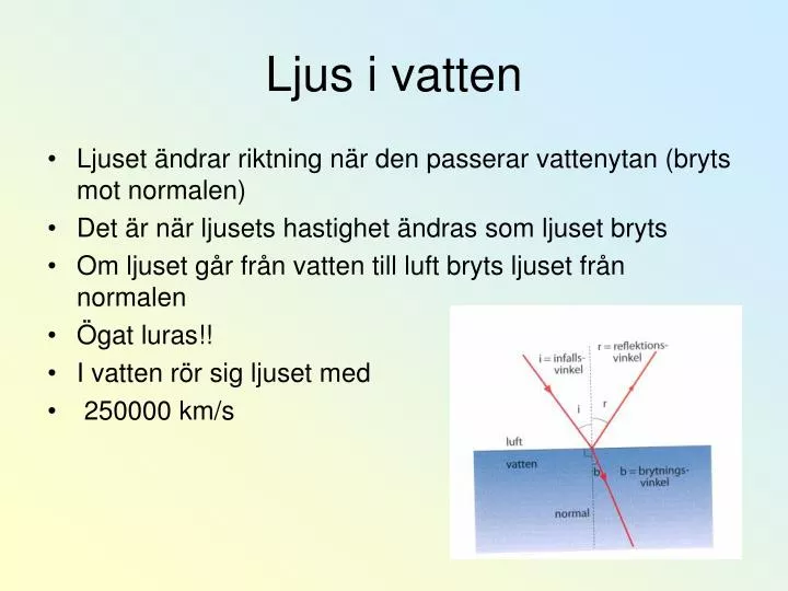 PPT - Ljus i vatten PowerPoint Presentation, free download - ID ...