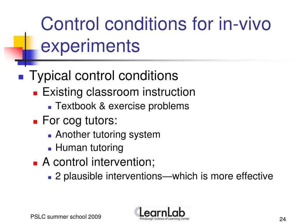 In vivo experiment - LearnLab