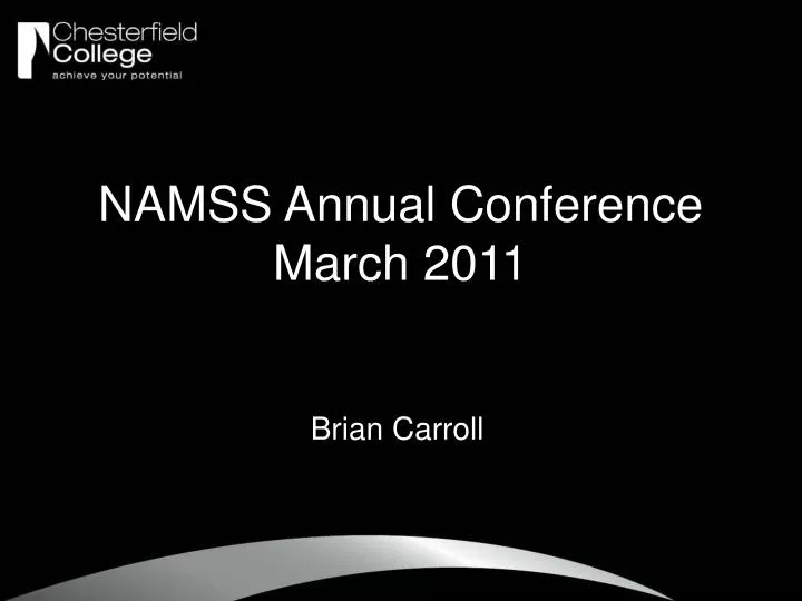 PPT NAMSS Annual Conference March 2011 PowerPoint Presentation, free