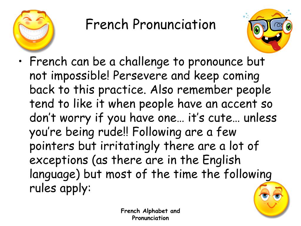 presentation pronunciation french