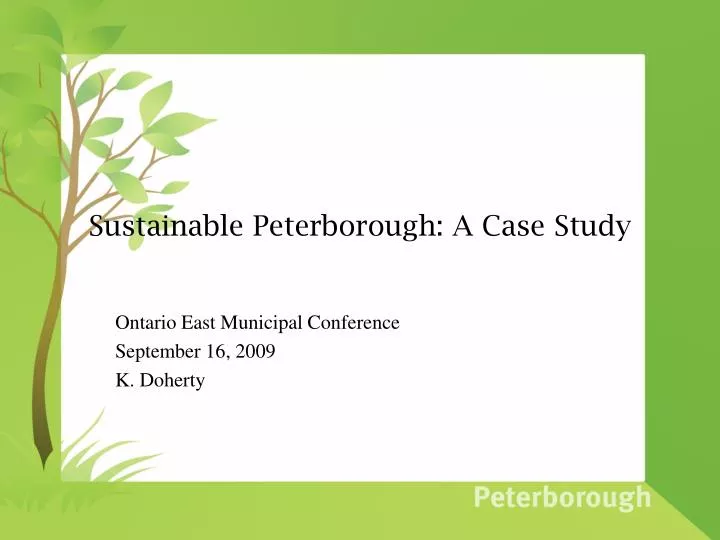 a case study of a sustainably a case study of a sustainably