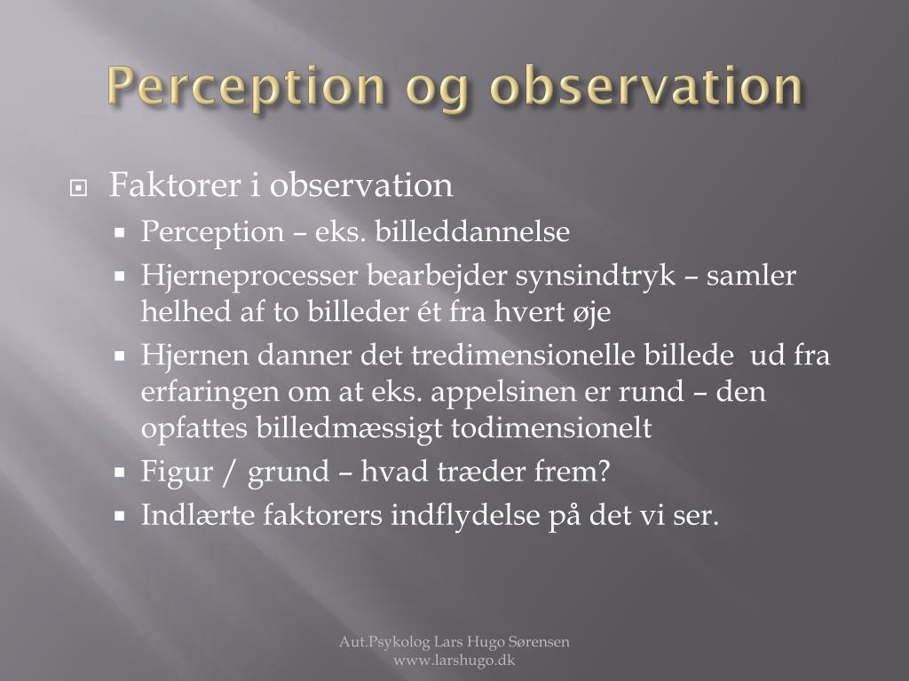 PPT - Perception og observation Presentation, free download -