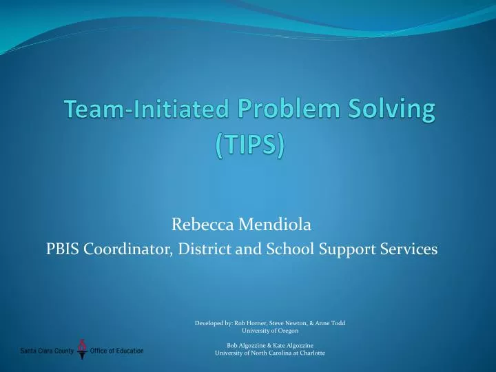 team initiated problem solving tips n.