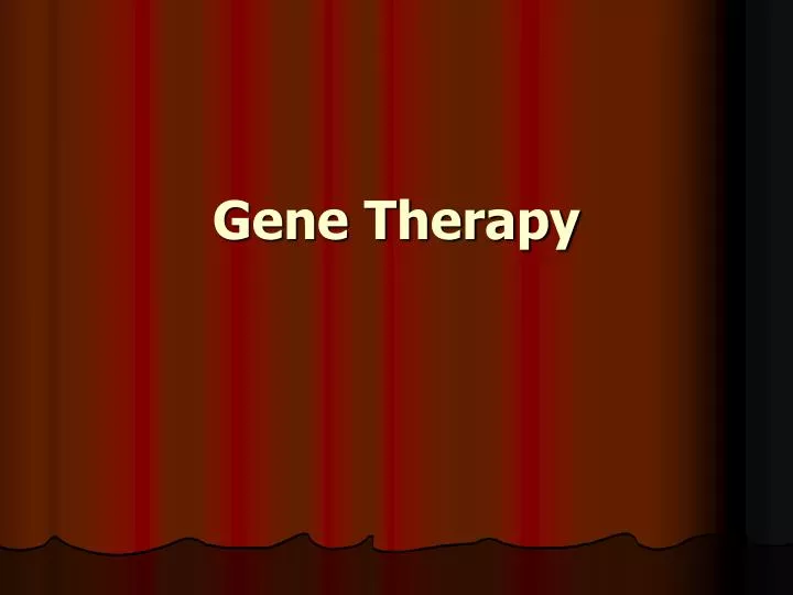 gene therapy n.