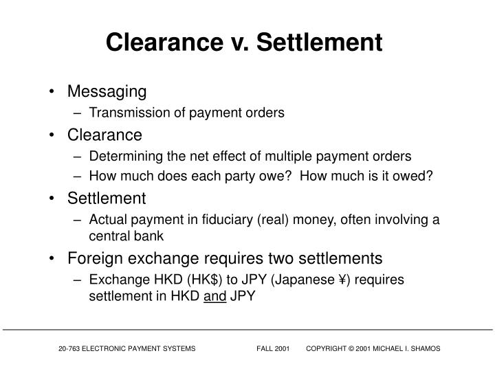 PPT Electronic Payment Systems 20763 Lecture 4 Automated Clearing and Settlement Systems