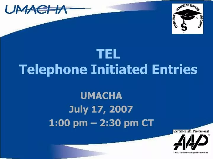 tel telephone initiated entries n.