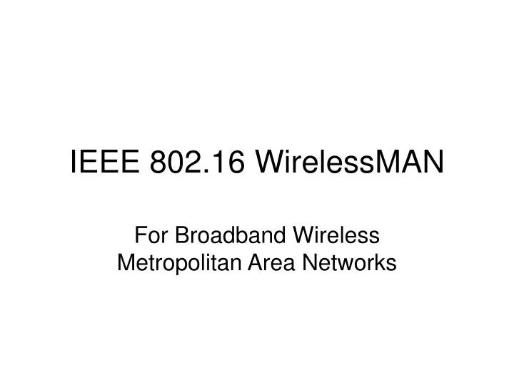ieee 802 16 wirelessman n.