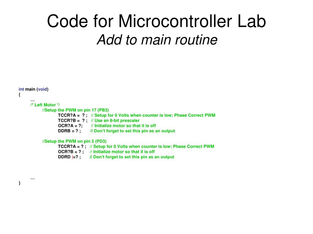 PPT - Lab 1 - Microcontrollers PowerPoint Presentation, free download ...