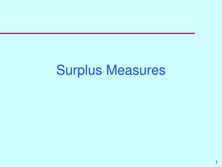 surplus measures n.