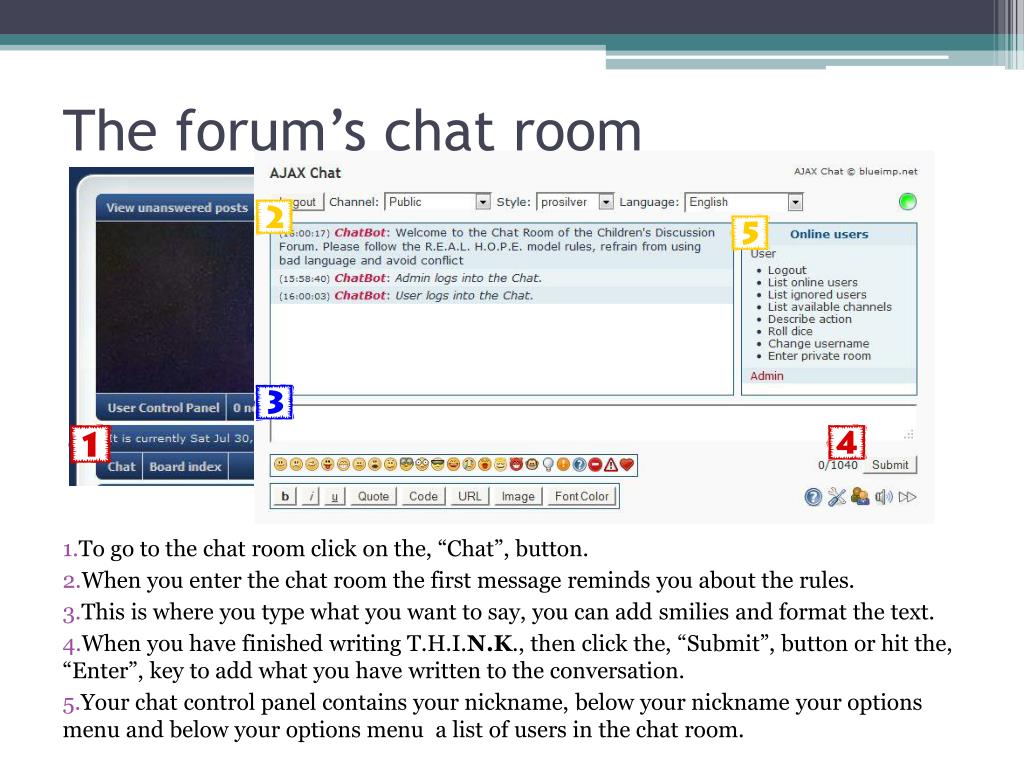 Chat forum