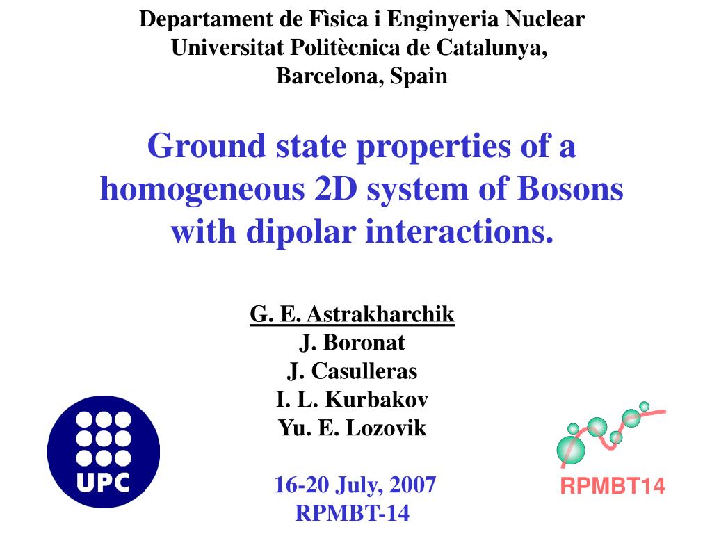 Ppt Departament De F I Sica I Enginyeria Nuclear Universitat Polit E Cnica De Catalunya Powerpoint Presentation Id