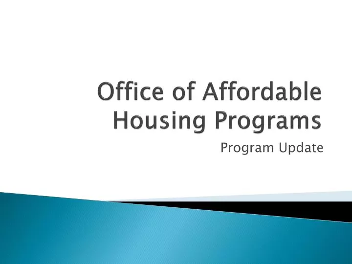 office of affordable housing programs n.