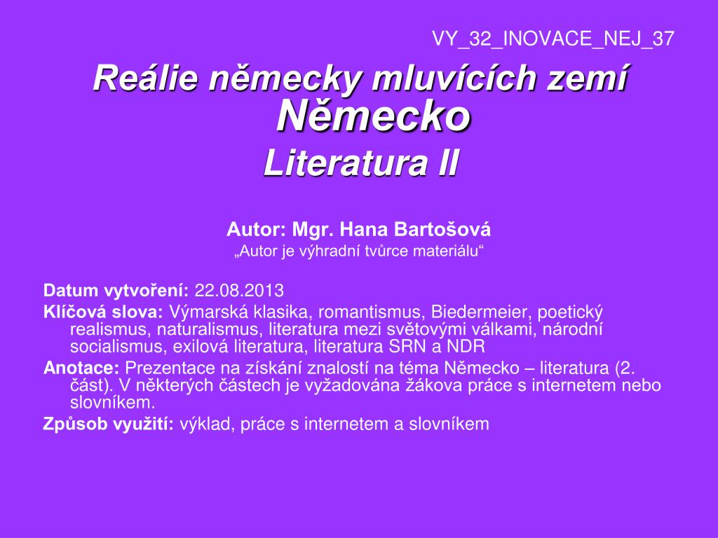 PPT - Reálie německy mluvících zemí Německo PowerPoint ...