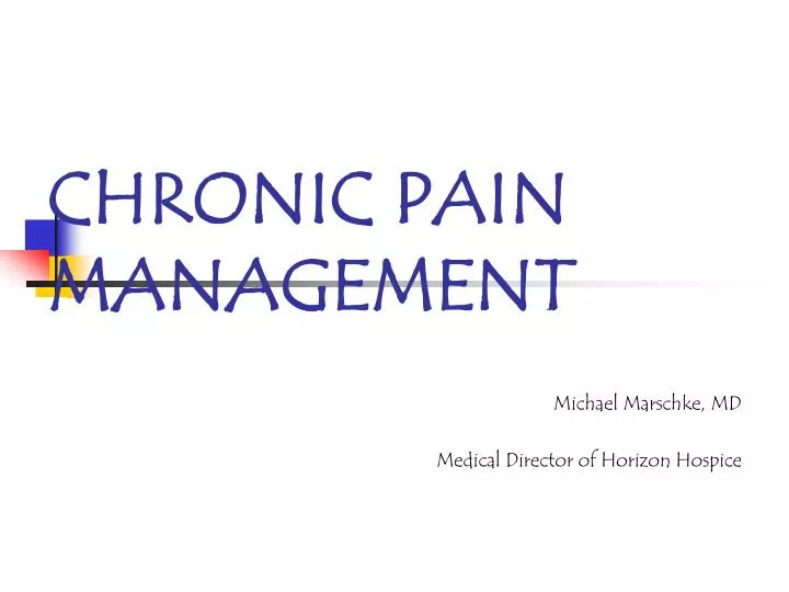 chronic pain management n.