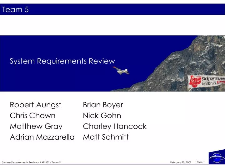 PPT System Requirements Review PowerPoint Presentation, free download