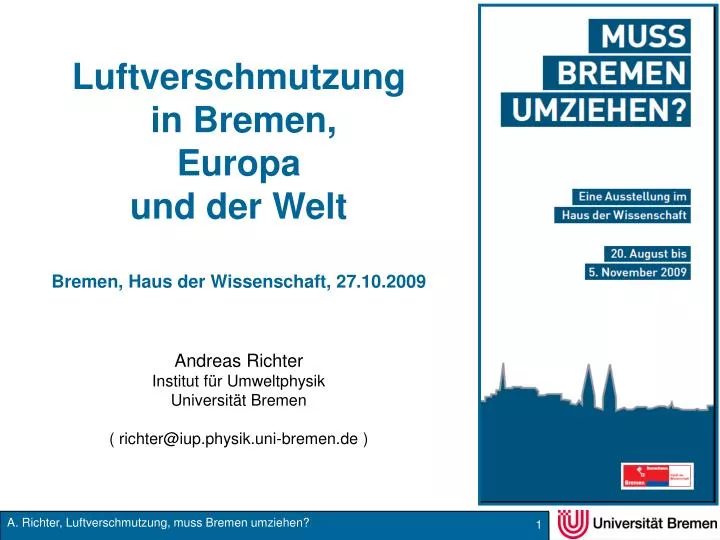 Ppt Luftverschmutzung In Bremen Europa Und Der Welt Bremen