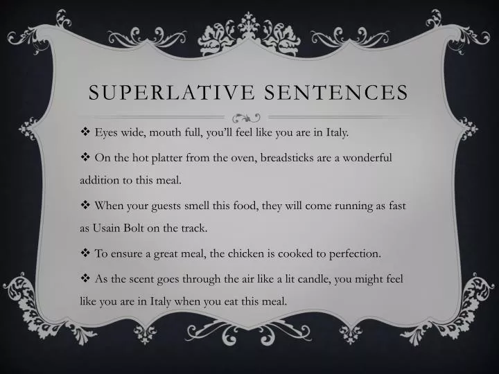 superlative sentences n.
