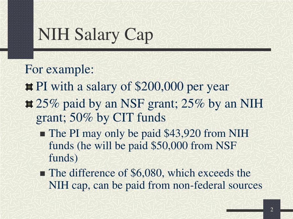 PPT NIH Salary Cap PowerPoint Presentation, free download ID4678367