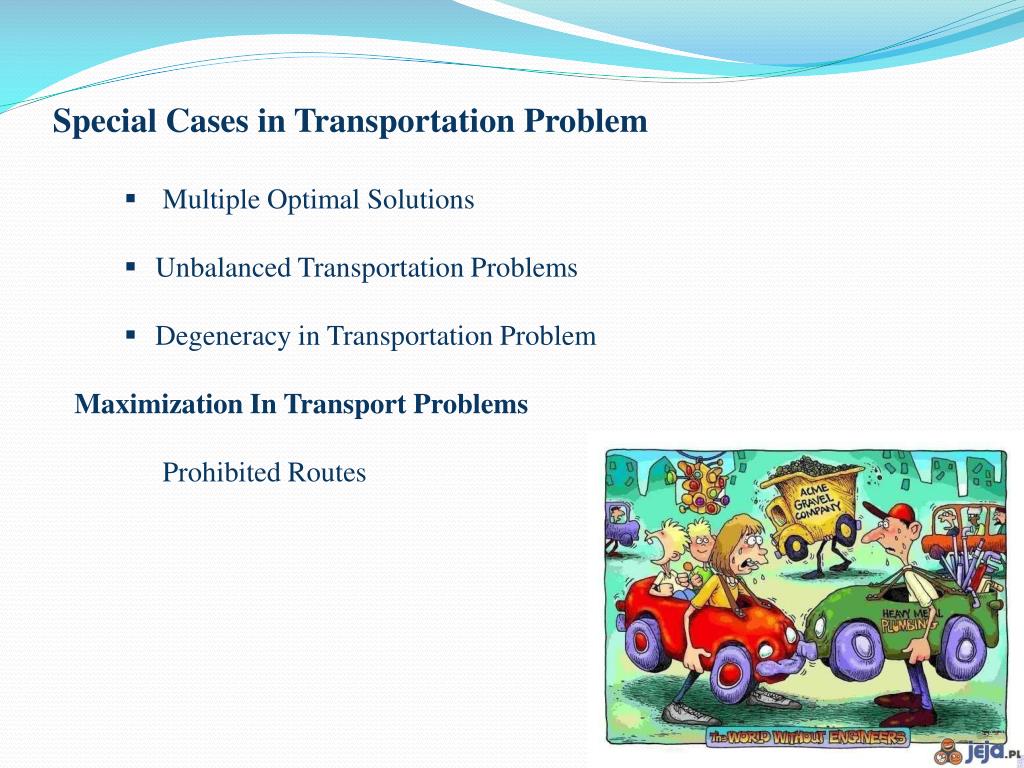case study for transportation problem