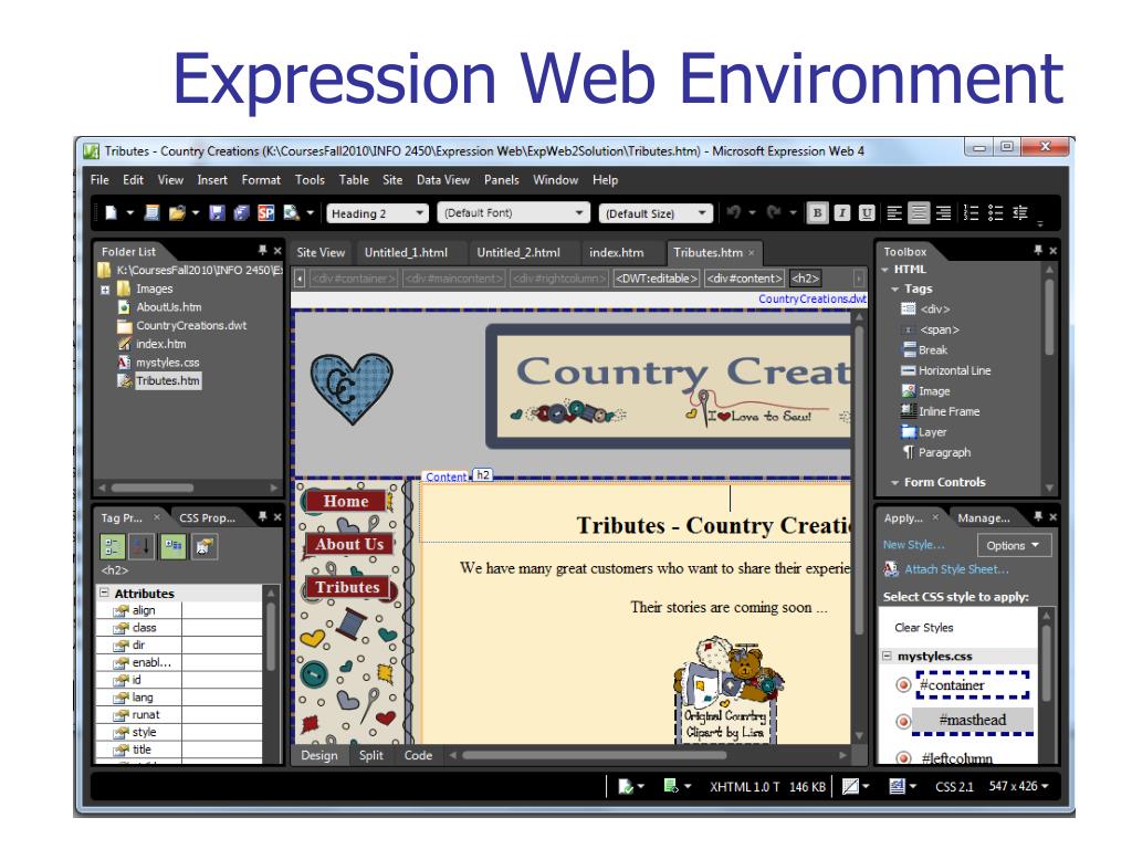 PPT Introduction to Expression Web 4 PowerPoint Presentation, free