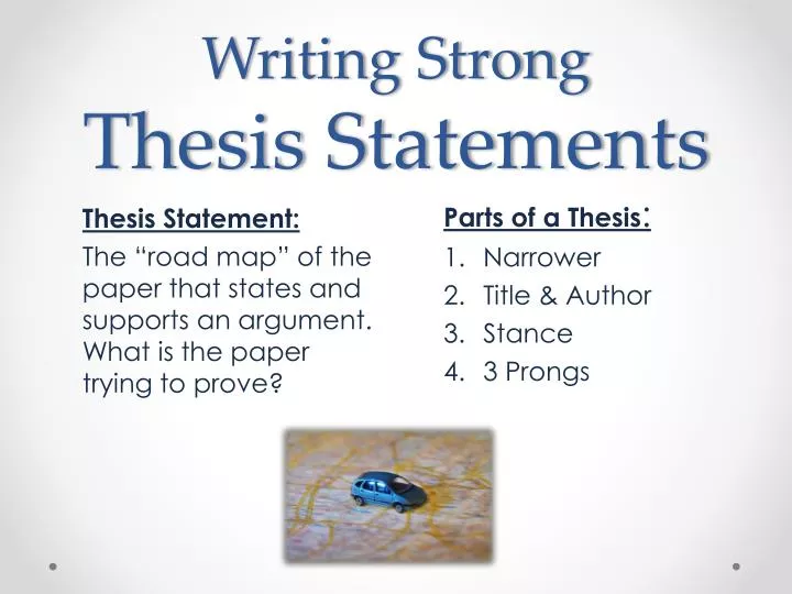 writing thesis statements powerpoint