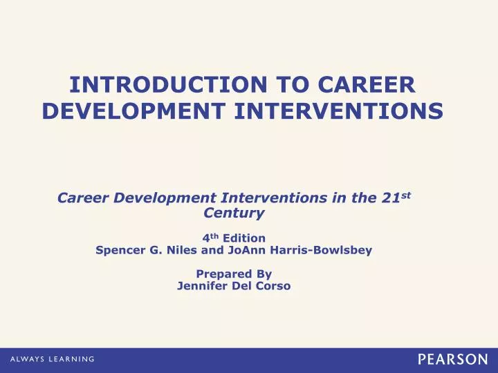introduction to career development interventions n.