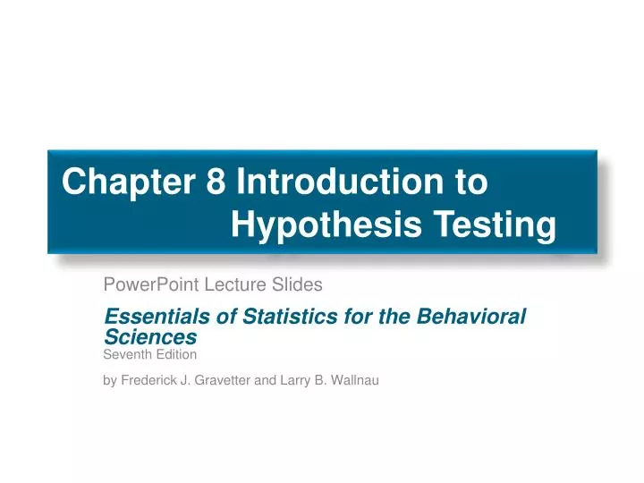 hypothesis chapter 8