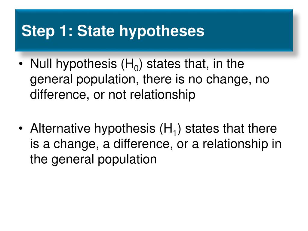 state hypothesis and