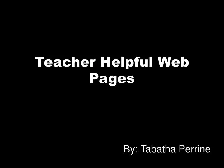 teacher helpful web pages n.