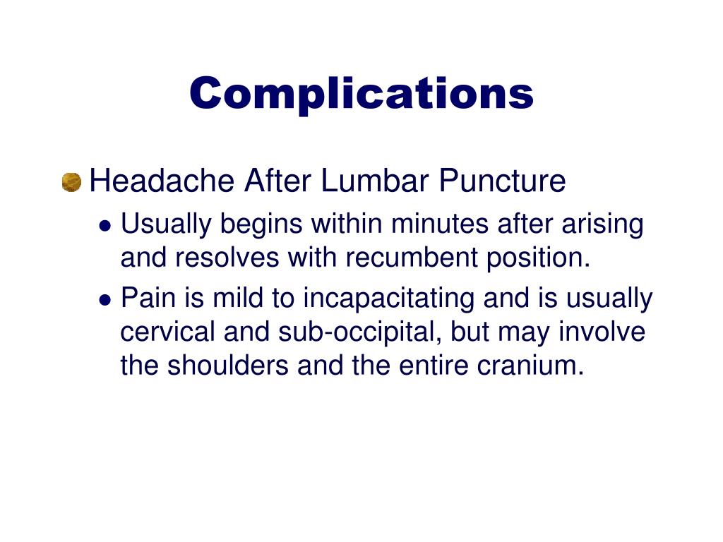 side effects after lumbar puncture side effects after lumbar puncture