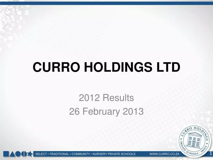 curro holdings ltd n.