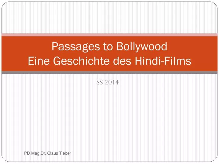 passages to bollywood eine geschichte des hindi films n.