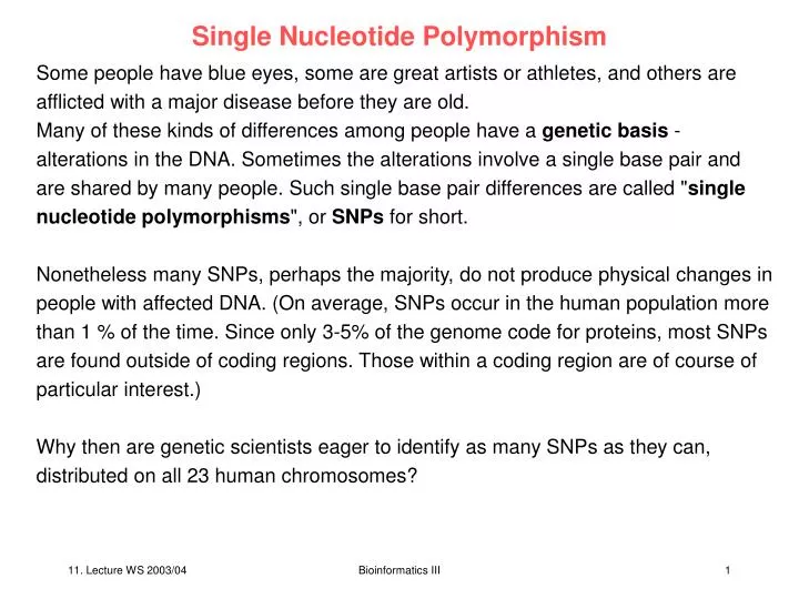 Ppt single nucleotide polymorphism powerpoint presentation free