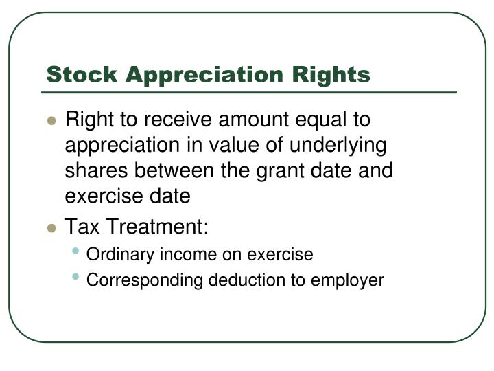 Executive stock options and stock appreciation rights