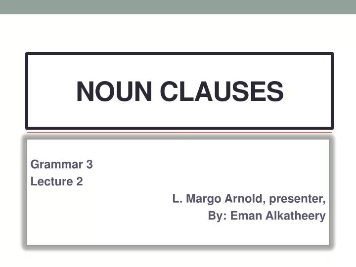 noun clauses n.