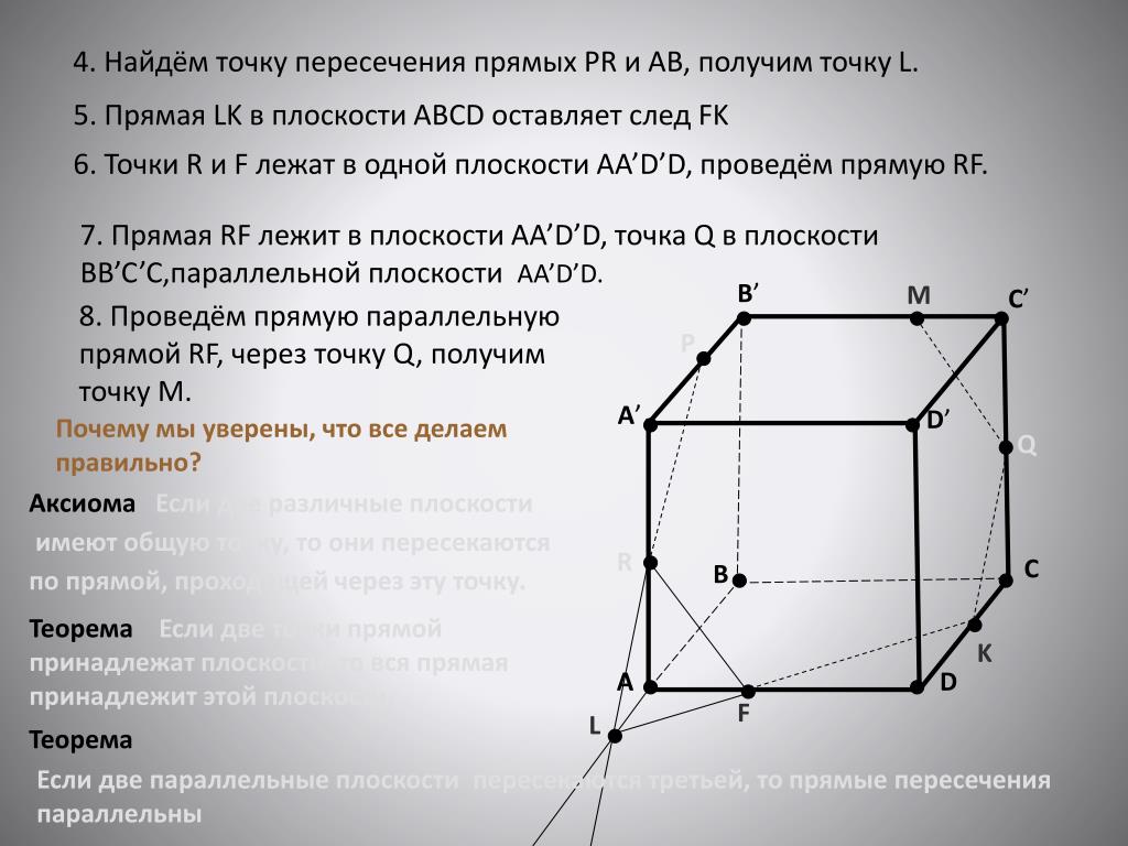 Параллельные грани куба. Сечение через куб. Построение плоскости в Кубе. Построение сечения параллельно прямой. Куб в плоскости прямые.