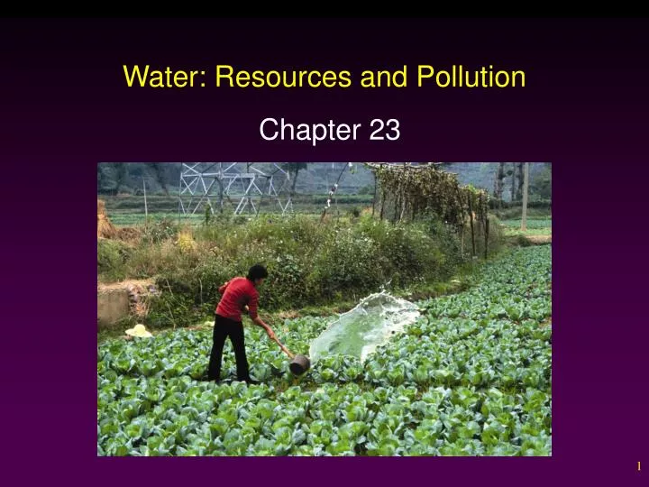water resources and pollution n.