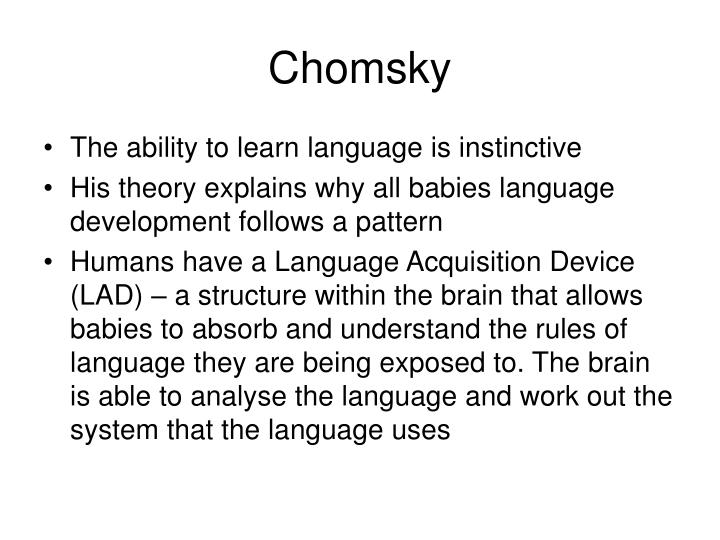 language acquisition theory chomsky language acquisition theory chomsky