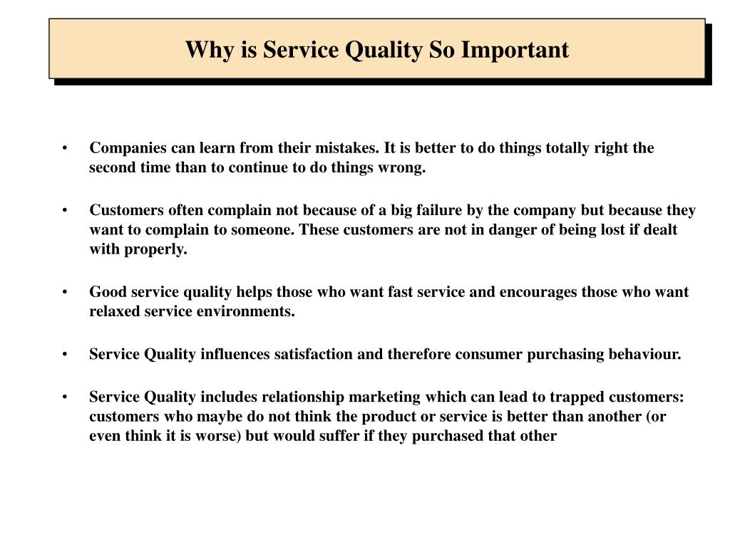 importance of service quality essay