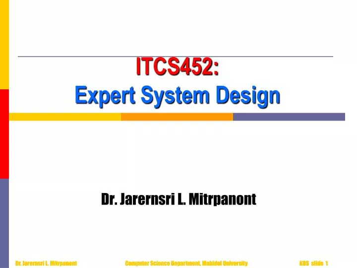 itcs452 expert system design n.
