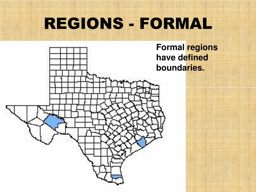 What Are Formal Regions Defined By