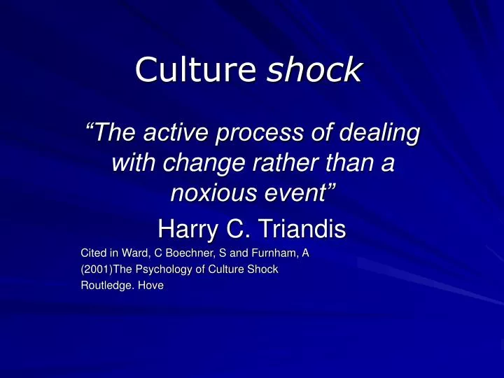 Culture shock PPT slide