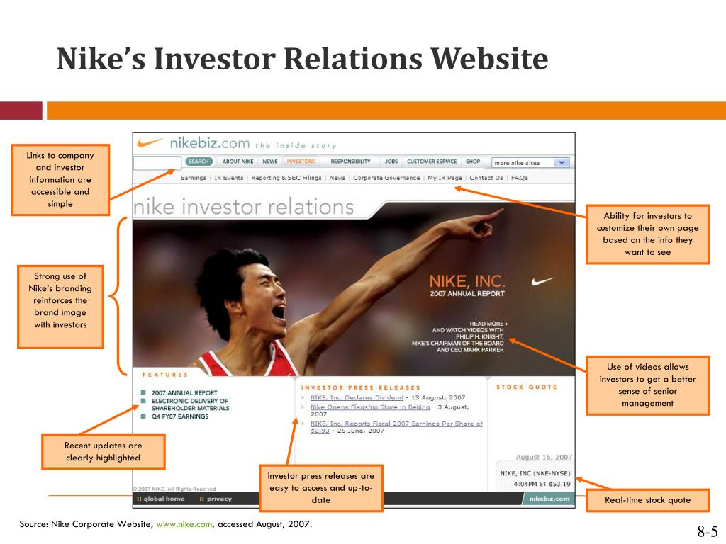 nike investor relations presentation